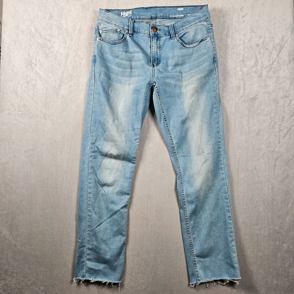 Mugsy Piers Jeans Mens 31x30 (Fits 31x28) Straight Leg Light Wash Denim Cropped - Picture 2 of 13
